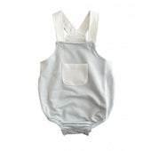 Babidu Baby Boy Pale Blue Cotton Shortie Dungaree